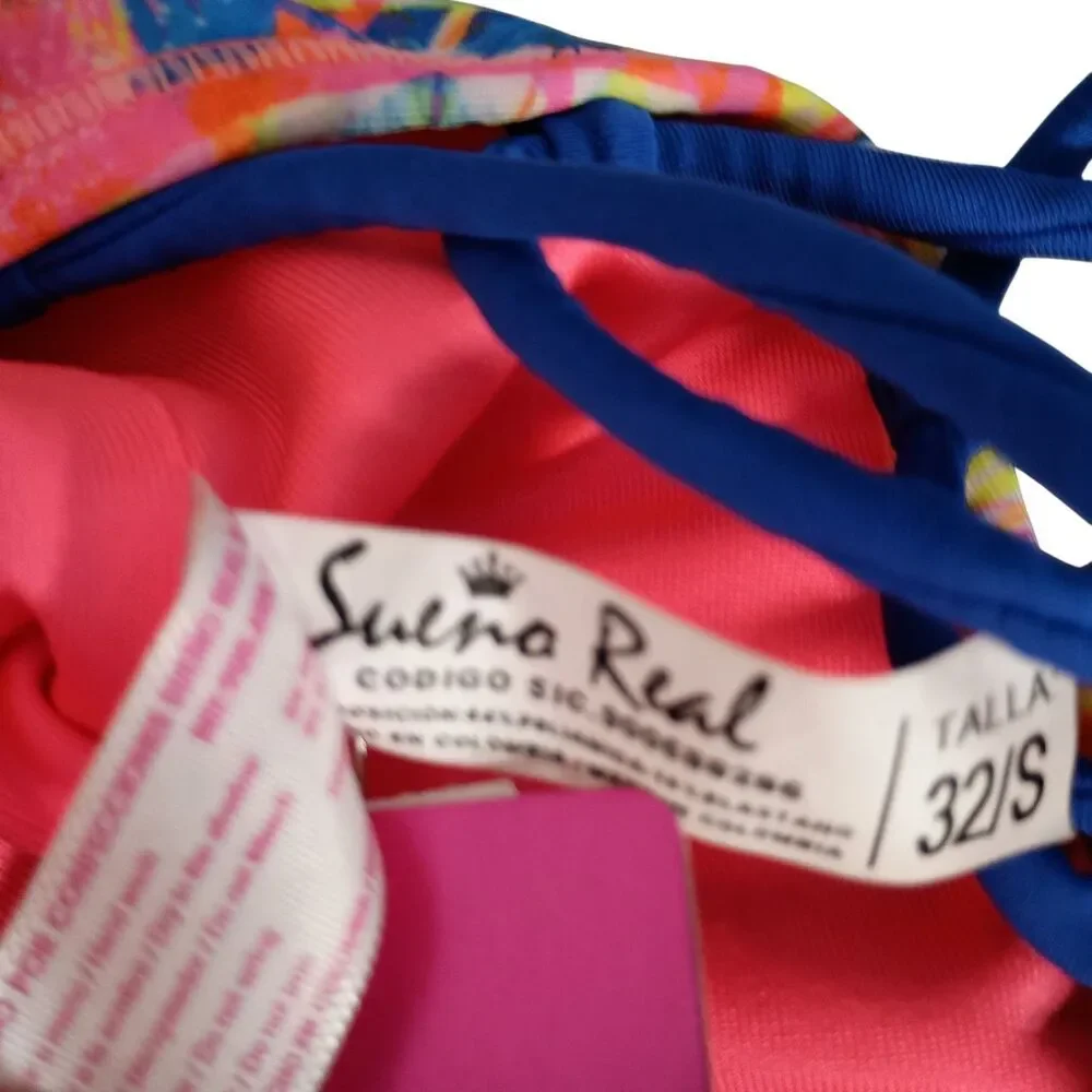 Sueno Real One-piece Swimsuit Women's 32 Small Floral Palms Multicolor